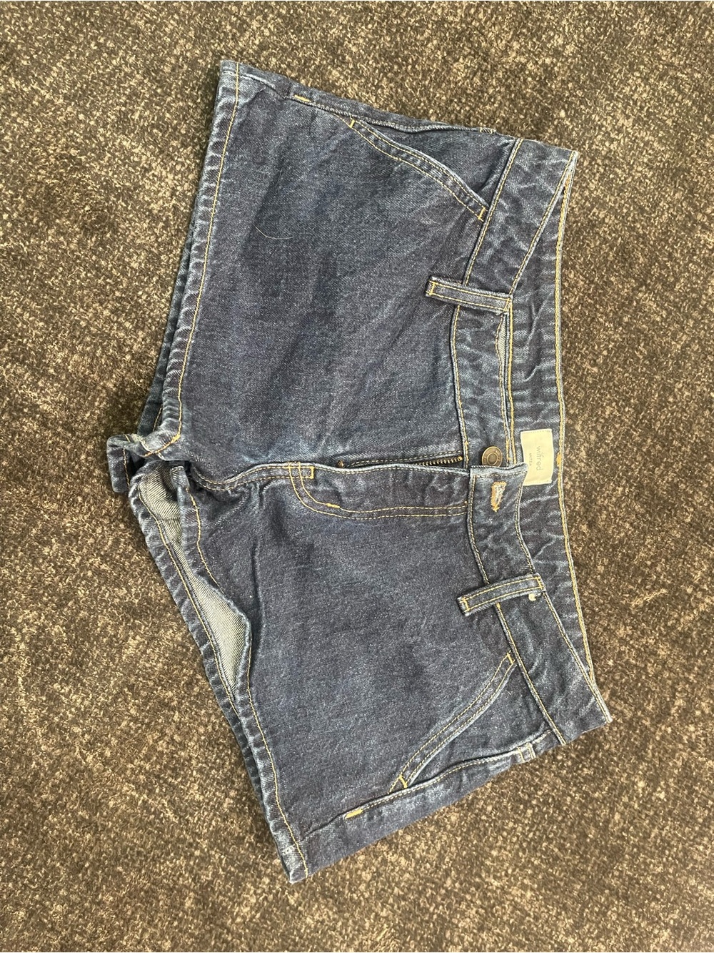 Aritzia Dark Blue Denim Jean Shorts